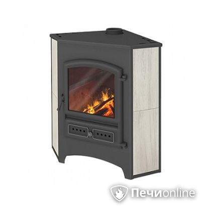 Печь-камин Этна (БКД) угловой беж. 9 кВт (150 кв.м) в Улан-Удэ