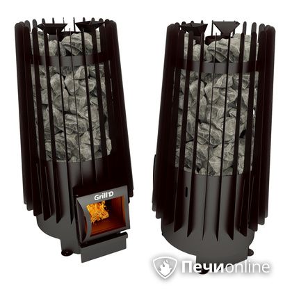 Дровяная печь-каменка GrillD Cometa Vega 180 short black в Улан-Удэ