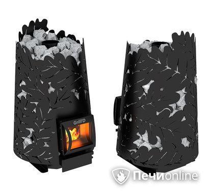 Дровяная печь-каменка GrillD Dubravo 180 short black в Улан-Удэ