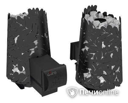 Дровяная печь-каменка GrillD Dubravo mini long black в Улан-Удэ