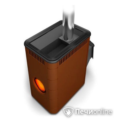 Дровяная банная печь TMF  Аврора Inox ДА Иллюминатор терракота  в Улан-Удэ