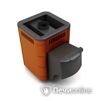 Дровяная банная печь TMF Оса Carbon терракота дверь антрацит в Улан-Удэ