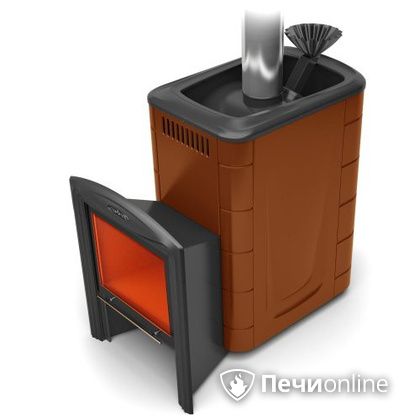 Дровяная банная печь TMF Гейзер 2014 Carbon Витра терракота в Улан-Удэ