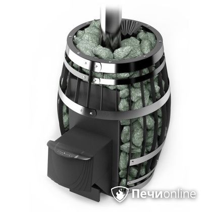 Дровяная банная печь TMF Саяны XXL 2015 Inox с закрытой каменкой и теплообменником дверь антрацит в Улан-Удэ